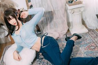 当九曲Jean遇上吊带袜：无圣光下的美图，简直是色气满满的绝妙组合！